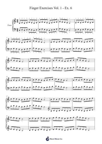 Finger Exercises Vol. 1 - Ex. 6 Sheet Music by Panduru Cosmin-Arr.Vinpeare