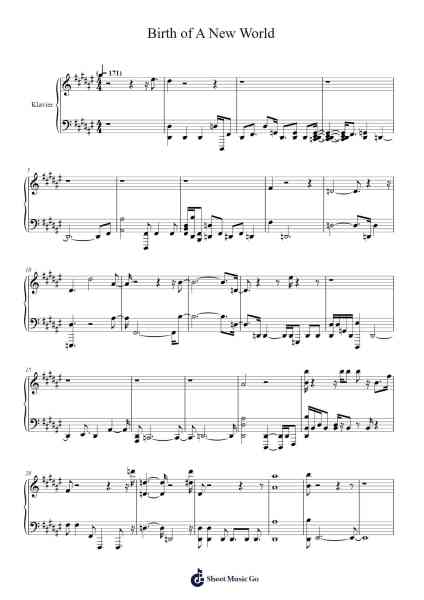 Birth of A New World Sheet Music by -Arr.Cisbrian Jestier
