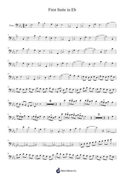 First Suite in Eb Sheet Music by Gustav Holst-Arr.Hemike Allain