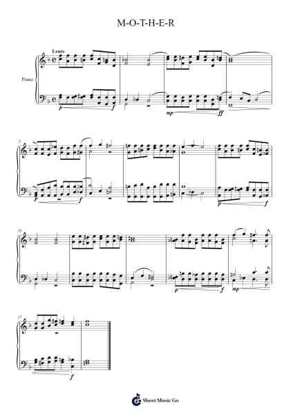 M-O-T-H-E-R Sheet Music by Theodore F. Morse-Arr.Kirkckle Clarkckle