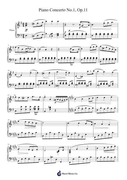 Piano Concerto No. 1 in E Minor, Op. 11 Sheet Music by Frédéric Chopin-Arr.Bysey Truwood
