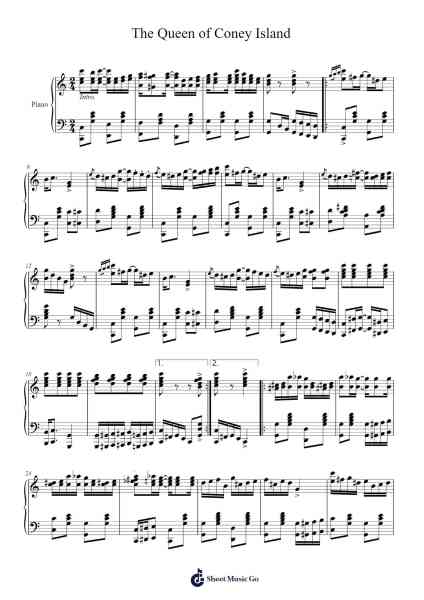 The Queen of Coney Island Sheet Music by Alfred Gasdorf-Arr.Tethew Wolfdwight