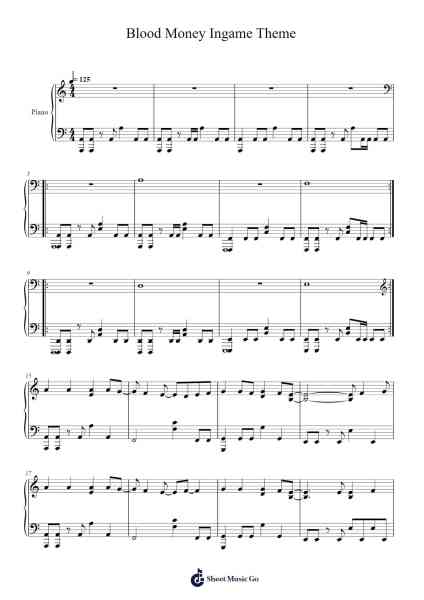 Blood Money Ingame Theme Sheet Music by Ray Norrish-Arr.Dwighthart Mickrold