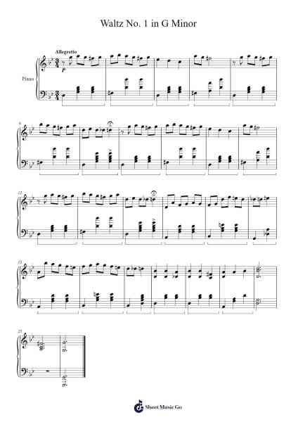 Waltz No. 1 in G Minor Sheet Music by Kitkeith Zelins-Arr.Raerace