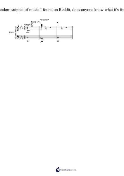 A random snippet of music I found on Reddit, does anyone know what it's from? Sheet Music by hhbfjdjnjd-Arr.Bobpritt Kathpril