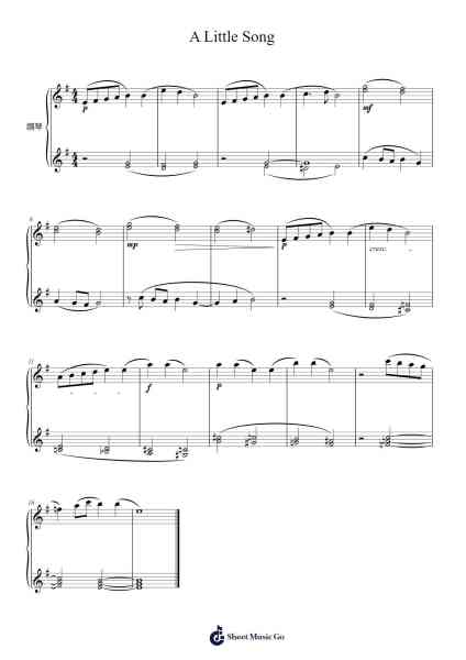 A Littlwe Song Sheet Music by Dmitri Kabalevsky-Arr.Funkdrich Mansbing