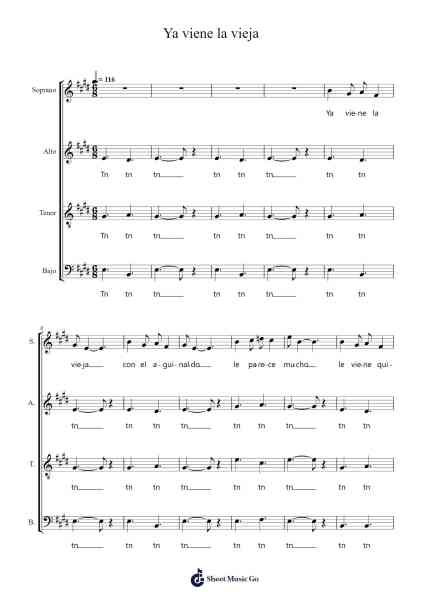 Ya viene la vieja Sheet Music by Eduardo Cifre-Arr.Hifaithe Fojames