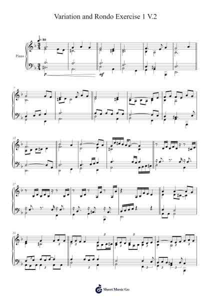Variation and Rondo Exercise 1 V.2 Sheet Music by Connor Beatty-Arr.Janedo