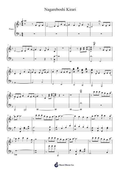Nagareboshi Kirari 乐谱由 Yuzu - 编曲 Hudfitch Terleign
