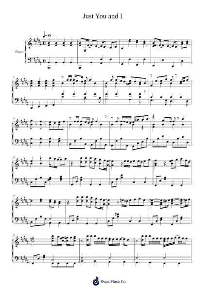 Just You and I Sheet Music by Namie Amuro-Arr.Snowcol