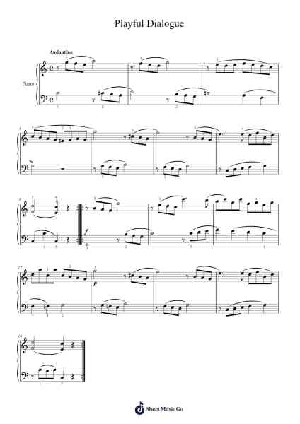 Playful Dialogue Sheet Music by Johann Nepomuk Hummel-Arr.Payyule