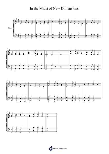 In the Midst of New Dimensions Sheet Music by -Arr.Barias Raborn