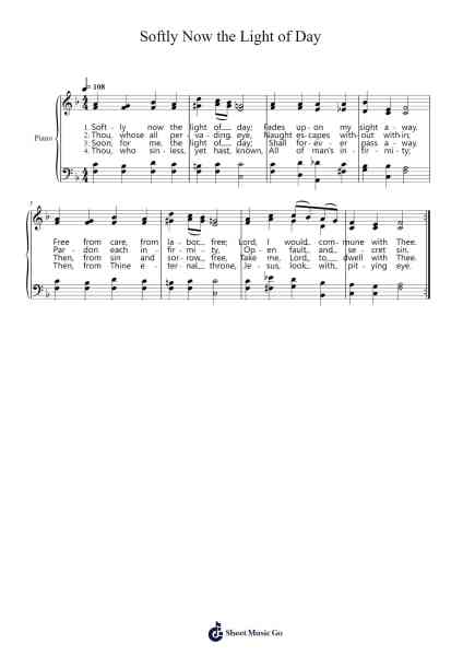 Softly Now the Light of Day Sheet Music by Henry Wellington Greatorex-Arr.Millmaltz