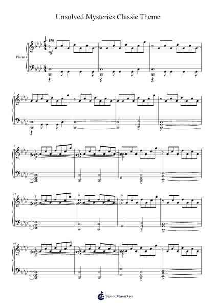 Unsolved Mysteries Classic Theme Sheet Music by Michael Boyd/Gary Remal Malkin-Arr.Cherlian Zimreed