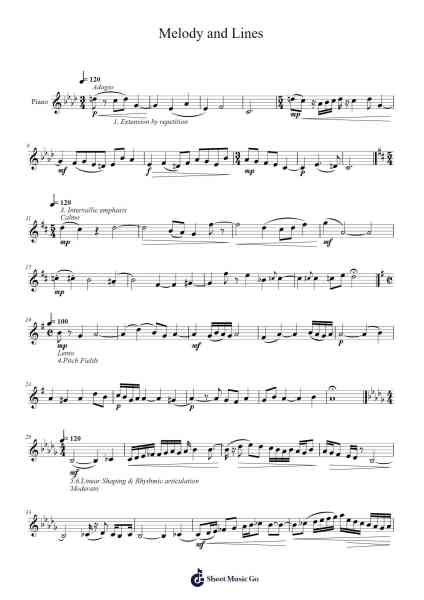 Melody and Lines Sheet Music by Chrysoula Papadimitriou-Arr.Jeffhy Lionelmatt