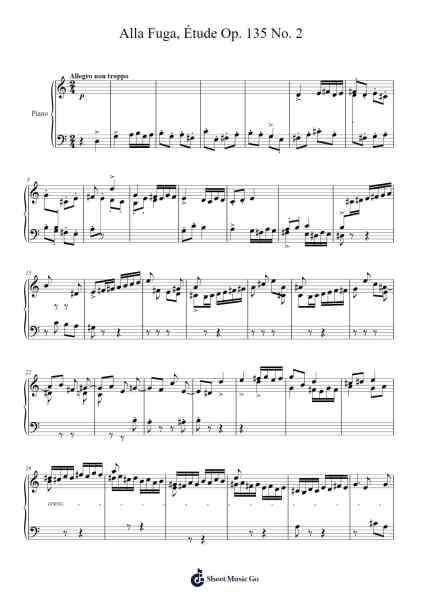 Étude Op. 135 No. 2 "Alla Fuga" Sheet Music by Camille Saint-Saëns-Arr.Woodthorne Rylee