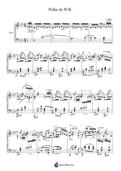 Polka de W.R. Sheet Music by Sergei Rachmaninoff-Arr.Dobcius