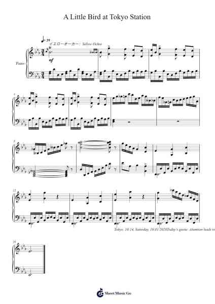 A Little Bird at Tokyo Station 樂譜由 Faithelip - 編曲 Glennsie