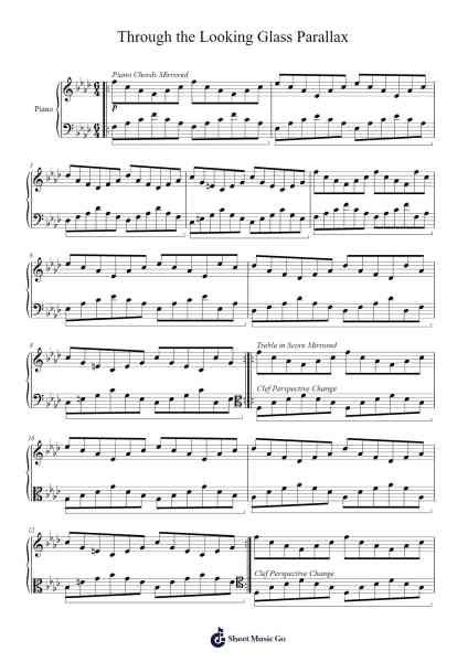 Through the Looking Glass Parallax Sheet Music by Ephemeral Waves-Arr.Urclair