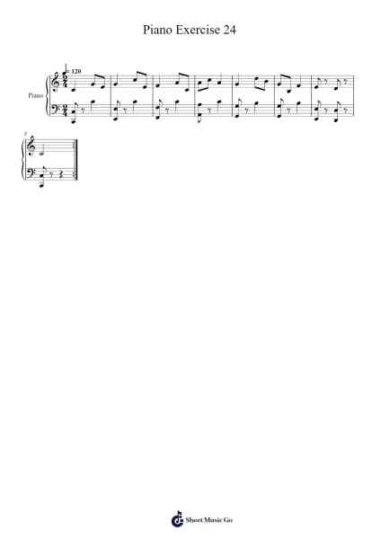 Piano Exercise 24 Sheet Music by Bột Năng Động-Arr.Virgreg