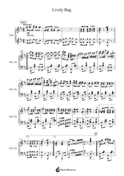 Lively Rag Sheet Music by Mokaya Mateni-Arr.Woolfruth Louiworth