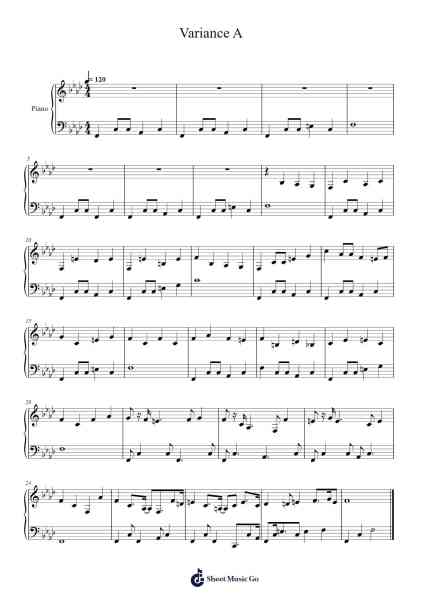 Variance A Sheet Music by Narumi_Akatsuki_HK.JPOfficial-Arr.Ligreen
