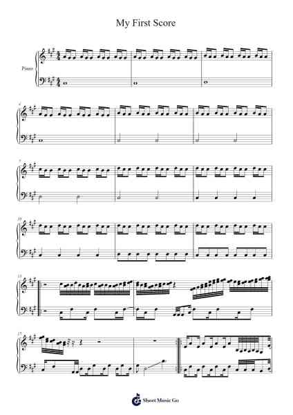 My First Score Sheet Music by crvandewa-Arr.Keatsshua Beareade