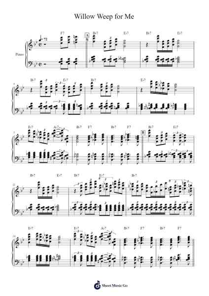 Willow Weep for Me 악보 undefined - 편곡 Oryet Zosoll