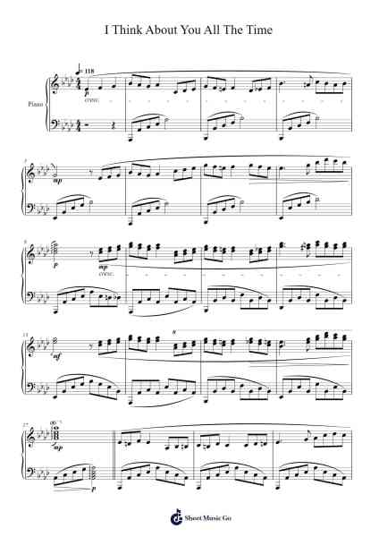 I Think About You All The Time Sheet Music by Masao Aichi-Arr.Pearroe