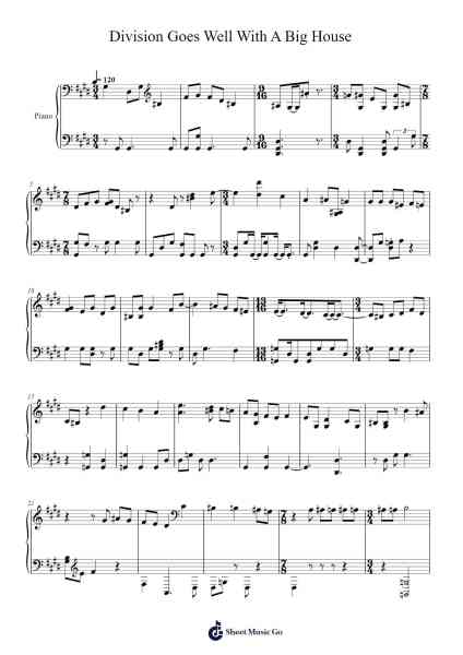 Division Goes Well With A Big House Sheet Music by Lee Gerstmann-Arr.Readerae