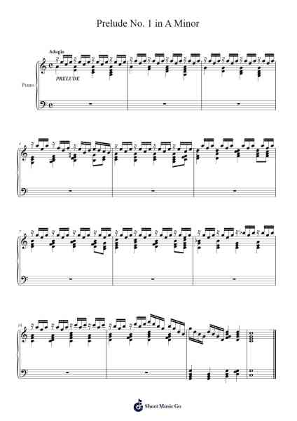 Prelude No. 1 in A Minor Sheet Music by Kade Manderville-Arr.Pojudd Sheishua
