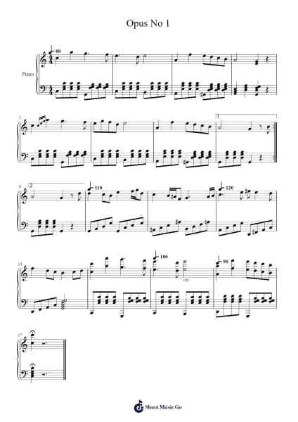 Opus No 1 Sheet Music by undefined-Arr.Gailmand