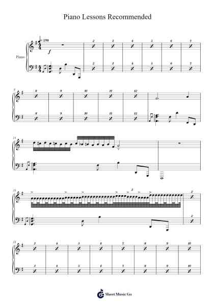 Piano Lessons Recommended Sheet Music by Bloomgale-Arr.Borgcon Keford