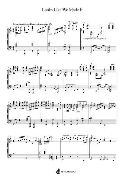Looks Like We Made It Sheet Music by Barry Manilow-Arr.Hartelius Toddkit