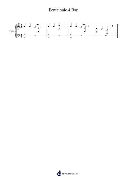 Pentatonic 4 Bar Sheet Music by Chrisje-Arr.Toddgail