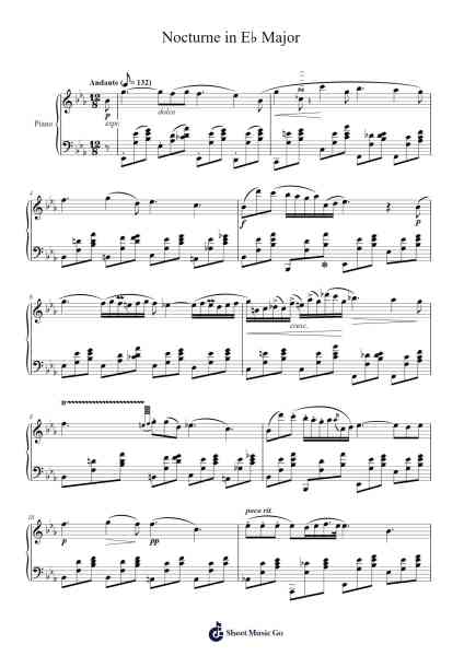 Nocturne in E♭ Major Sheet Music by Frédéric François Chopin-Arr.Feltrid