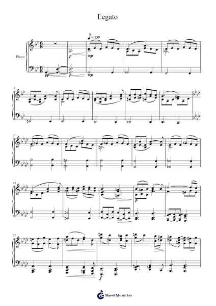 Legato Sheet Music by Akira Senju-Arr.Hobbaird Birdsibyl
