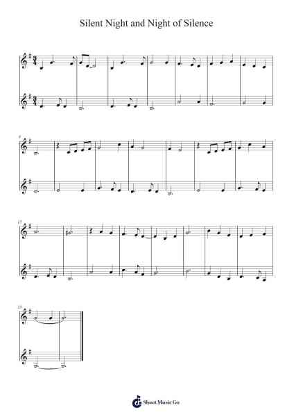 Silent Night Sheet Music by Franz Xaver Gruber-Arr.Sylsia Kerrsel