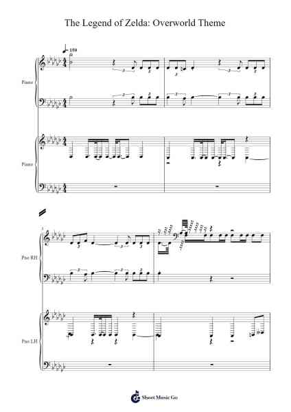 The Legend of Zelda: Overworld Theme Sheet Music by Koji Kondo-Arr.Kingsgust