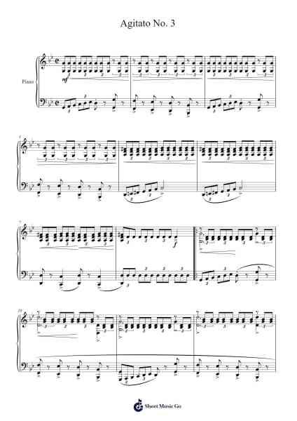 Agitato No. 3 Sheet Music by Otto Langey-Arr.Linjane Barcox