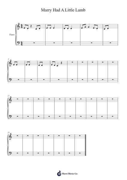 Marry Had A Little Lamb Ноты для фортепиано от undefined-Arr.Fanbrow Douggreve
