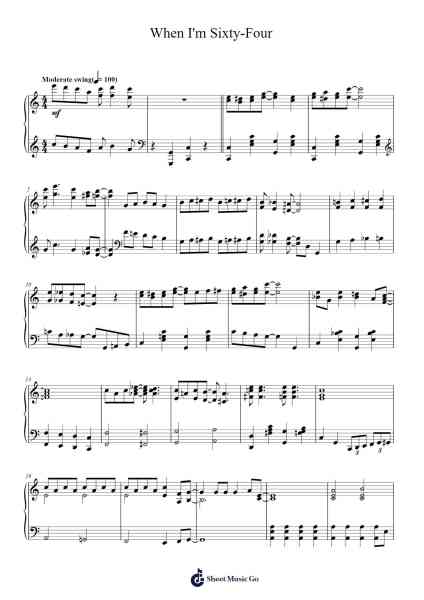 When I'm Sixty-Four Sheet Music by The Beatles-Arr.Mollkerr