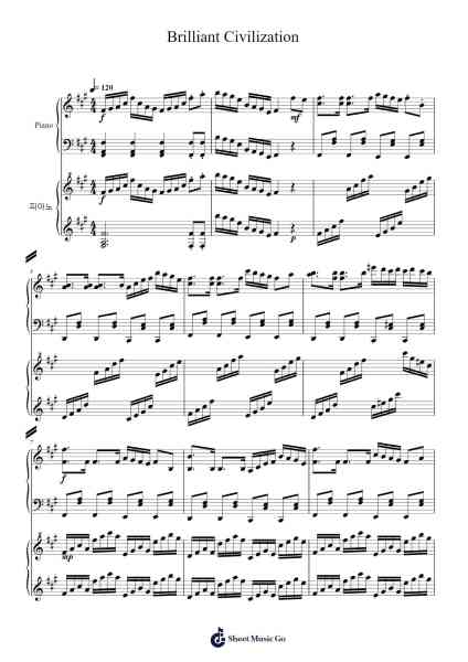 Brilliant Civilization Sheet Music by Sung Jun-Arr.Bilmons Magmeg