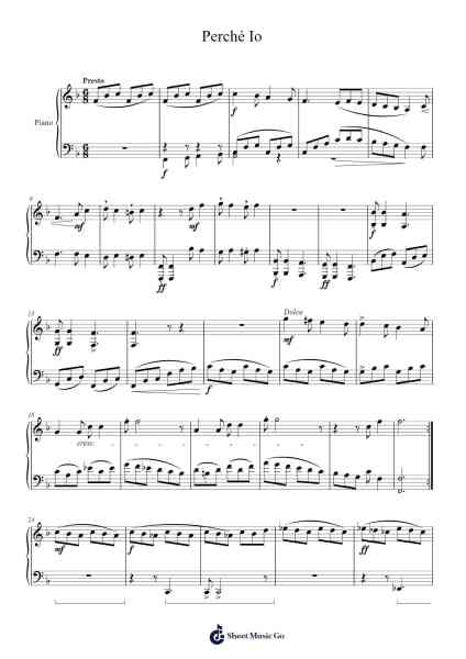Perché Io Sheet Music by Aaron Drayer-Arr.Eveken Dougloyd