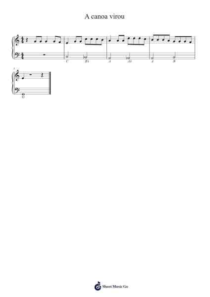 A canoa virou Sheet Music by Unknown author-Arr.Wilheljones