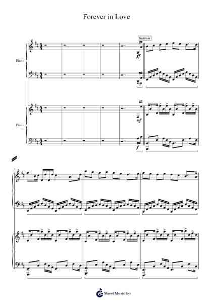Forever in Love Sheet Music by SaraTheViolin-Arr.Temchell Thompro