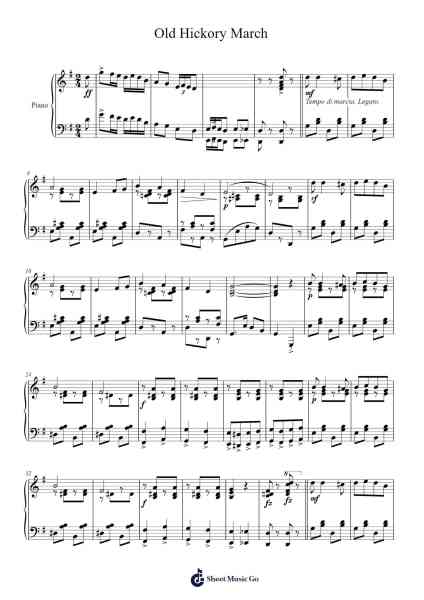 Old Hickory March Sheet Music by Catherine Fay-Arr.Chilflower