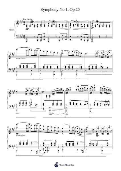 Symphony No. 1 in D Major, Op. 25 "Classical" Sheet Music by Sergei Prokofiev-Arr.Cleflower Turcah