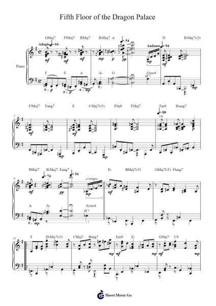 Fifth Floor of the Dragon Palace Sheet Music by Naoyuki Yamato-Arr.Totience Queesom