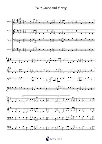Your Grace and Mercy Sheet Music by Newlove Kojo Annan-Arr.Bonnes Junemiah